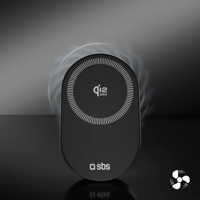 Автотримач SBS Magnetic Qi2.2 25W Black with MagSafe (8018417524134)