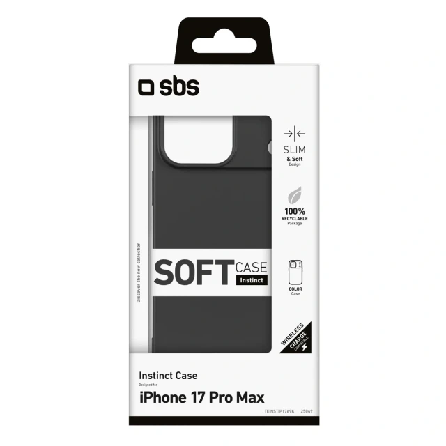 Чохол SBS Instinct для iPhone 17 Pro Max Black (8018417525049)