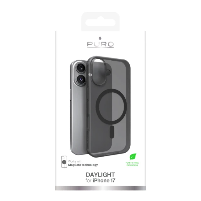 Чохол Puro Daylight для iPhone 17 Black with MagSafe (8018417525476)