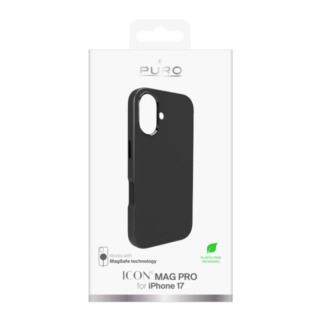 Чохол Puro Pure Icon Mag Pro Liquid Silicone для iPhone 17 Чорний with MagSafe (8018417525490)