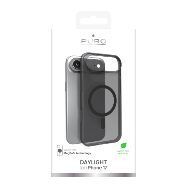 Чохол Puro Daylight для iPhone 17 Air напівпрозорий чорний with MagSafe (8018417525575)