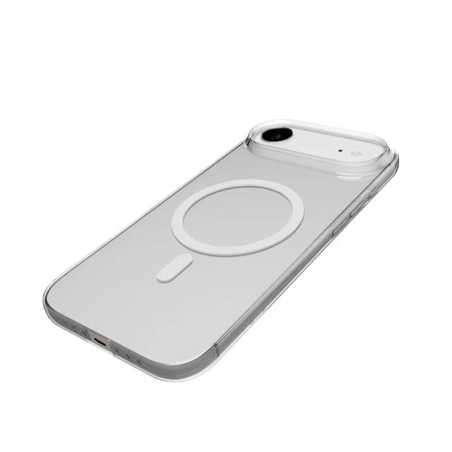 Чохол Puro Lite Mag TPU+PC для iPhone 17 Air Transparent with White Ring with MagSafe (8018417525612)