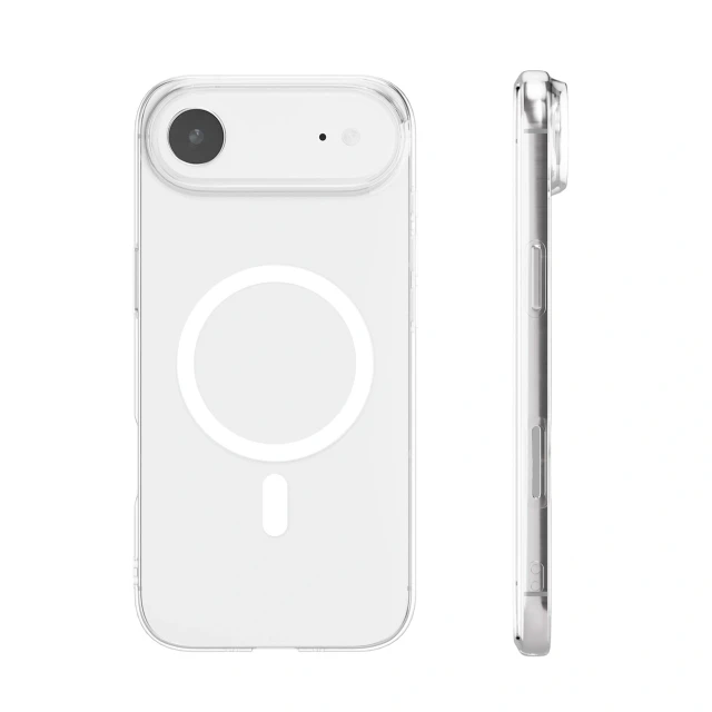 Чохол Puro Lite Mag TPU+PC для iPhone 17 Air Transparent with White Ring with MagSafe (8018417525612)