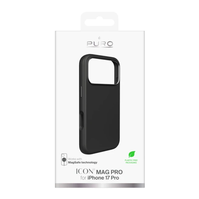 Чехол Puro Icon Mag Pro для iPhone 17 Pro Black with MagSafe (8018417525698)