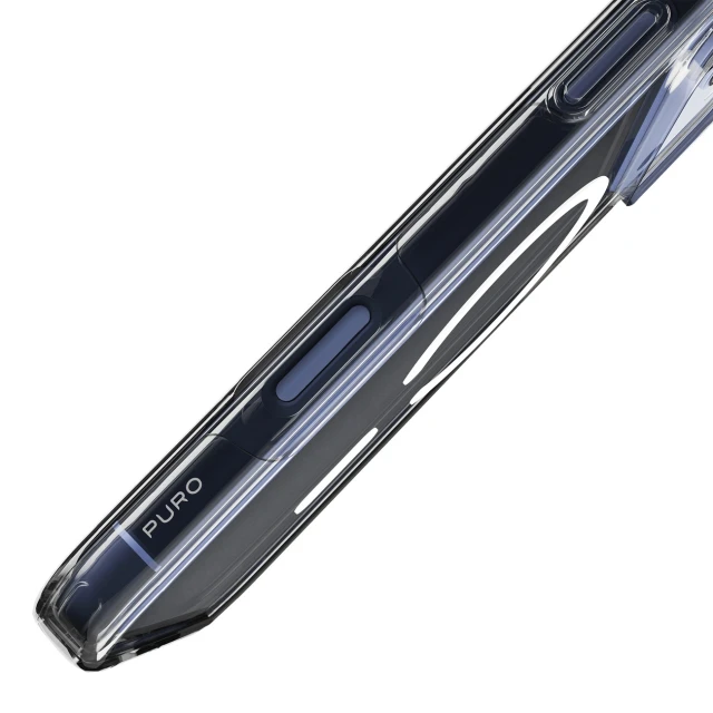 Чохол Puro Impact Clear D3O TPU+PC для iPhone 17 Pro Transparent with MagSafe (8018417525704)