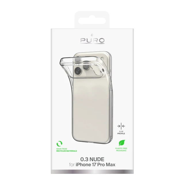 Чохол Puro 0.3 Nude Ultra-Slim TPU для iPhone 17 Pro Max Transparent (8018417525759)