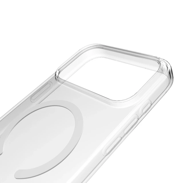 Чехол Puro Lite Mag TPU+PC для iPhone 17 Pro Max прозрачный с белым кольцом with MagSafe (8018417525810)