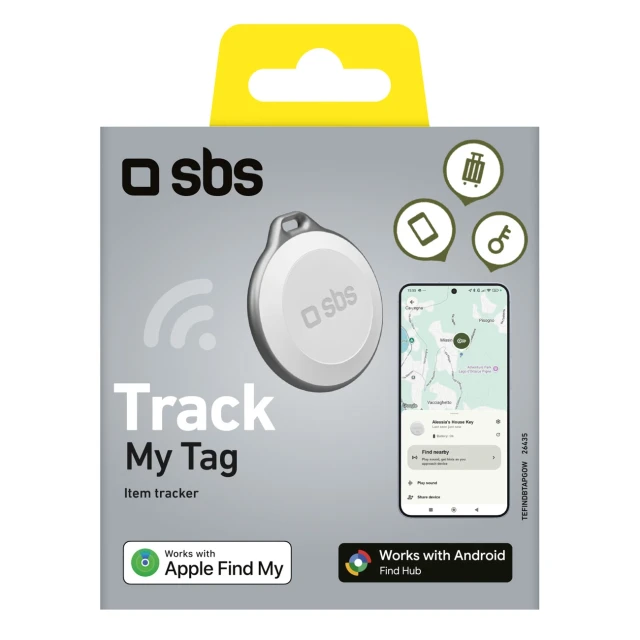 Локалізатор SBS Track My Tag універсальний трекер White (8018417526435)