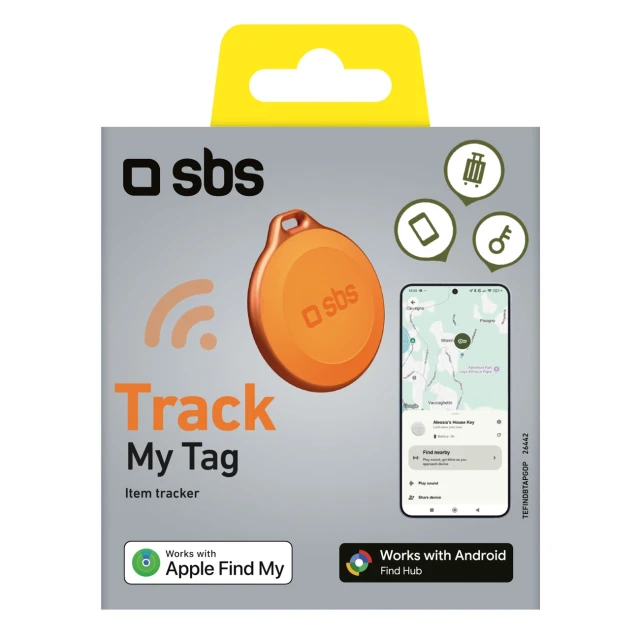 Локалізатор SBS Track My Tag Orange (8018417526442)
