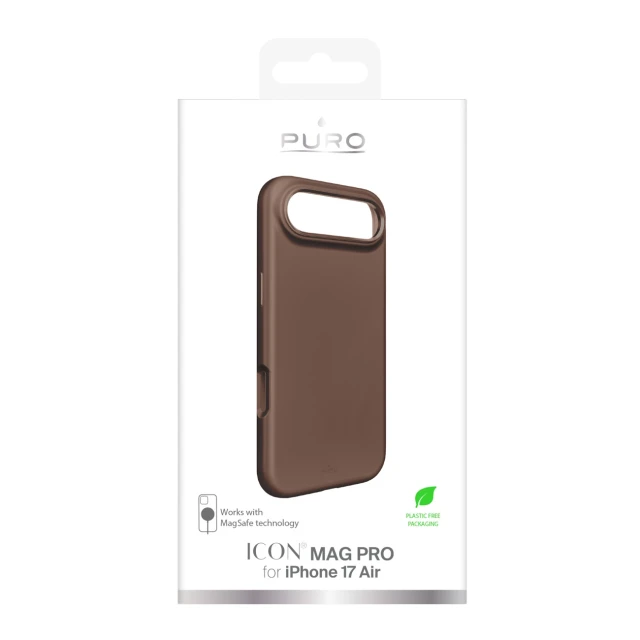 Чохол Puro Pure Icon Mag Pro Liquid Silicone для iPhone 17 Air Brown with MagSafe (8018417527005)