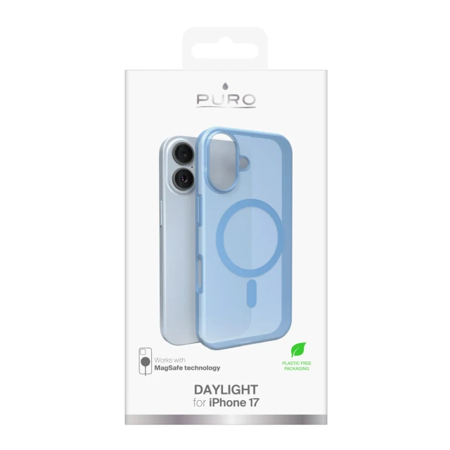 Чохол Puro Daylight для iPhone 17 Semi-Transparent Blue with MagSafe (8018417527081)