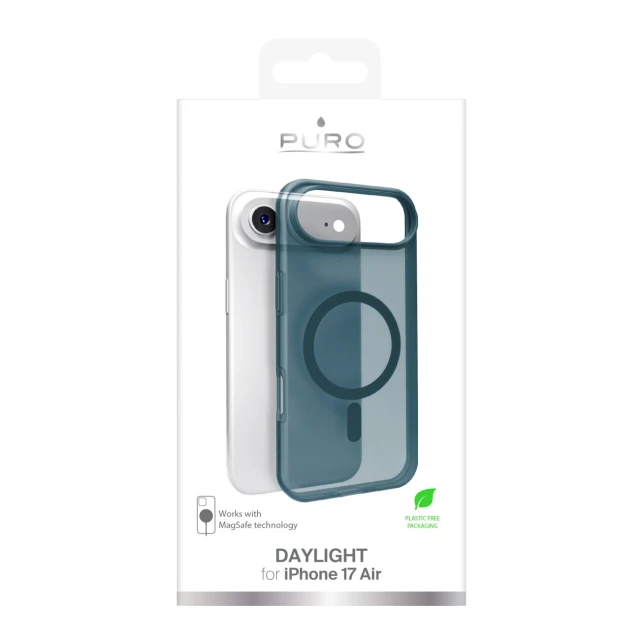 Чохол Puro Daylight для iPhone 17 Air напівпрозорий бірюзовий with MagSafe (8018417527098)