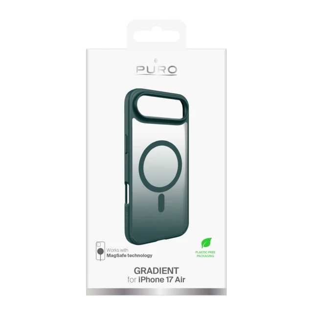Чохол Puro Gradient TPU для iPhone 17 Air Turquoise with MagSafe (8018417527142)