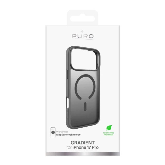 Чохол Puro Gradient TPU для iPhone 17 Pro Сірий with MagSafe (8018417527159)