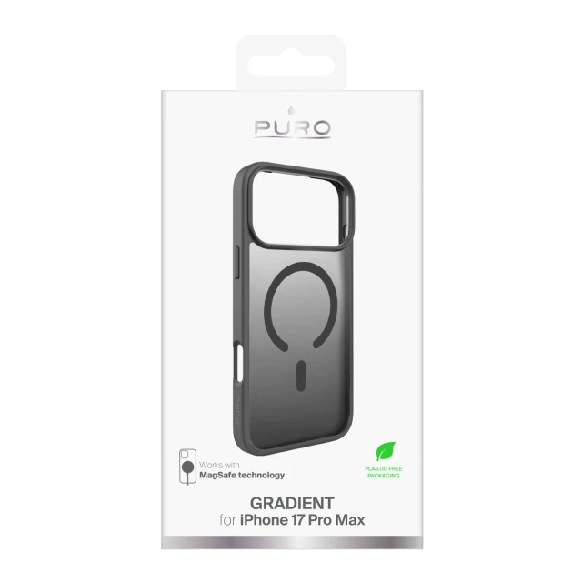 Чохол Puro Gradient для iPhone 17 Pro Max Grey with MagSafe (8018417527166)