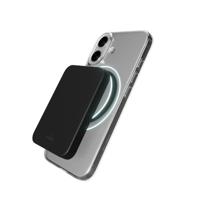 Чохол Puro Lite Mag TPU+PC для iPhone 17 Transparent with Black Ring with MagSafe (8018417527173)