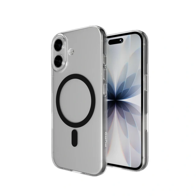 Чохол Puro Lite Mag TPU+PC для iPhone 17 Transparent with Black Ring with MagSafe (8018417527173)