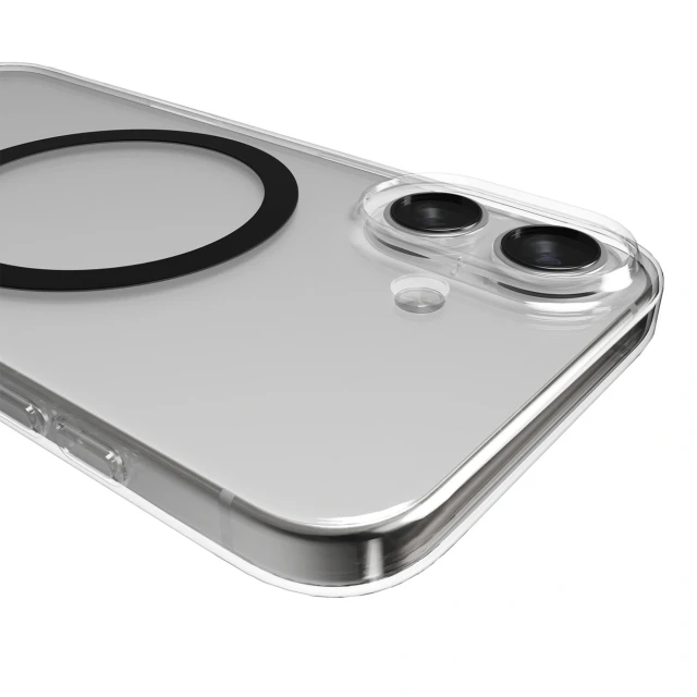 Чохол Puro Lite Mag TPU+PC для iPhone 17 Transparent with Black Ring with MagSafe (8018417527173)