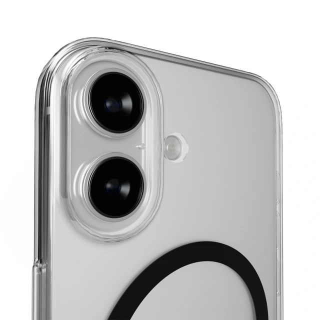 Чохол Puro Lite Mag TPU+PC для iPhone 17 Transparent with Black Ring with MagSafe (8018417527173)