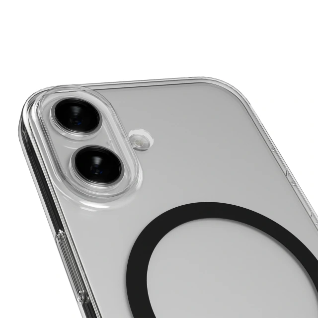 Чохол Puro Lite Mag TPU+PC для iPhone 17 Transparent with Black Ring with MagSafe (8018417527173)