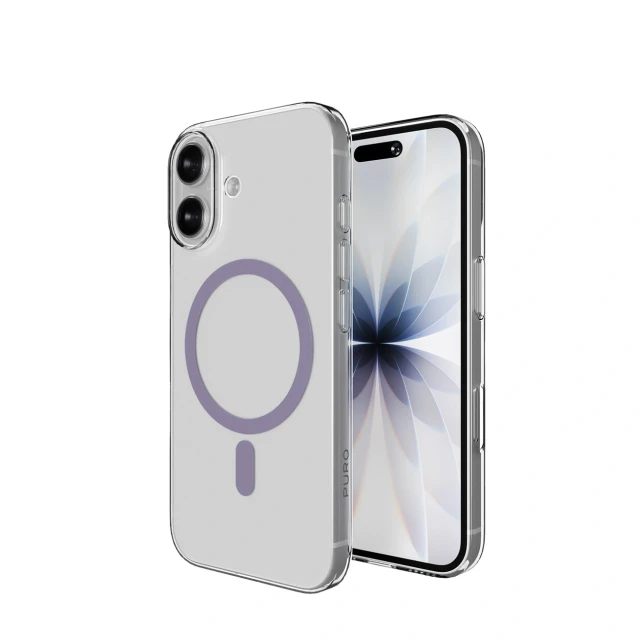 Чохол Puro Lite Mag TPU+PC для iPhone 17 прозорий з рожевим кільцем with MagSafe (8018417527203)