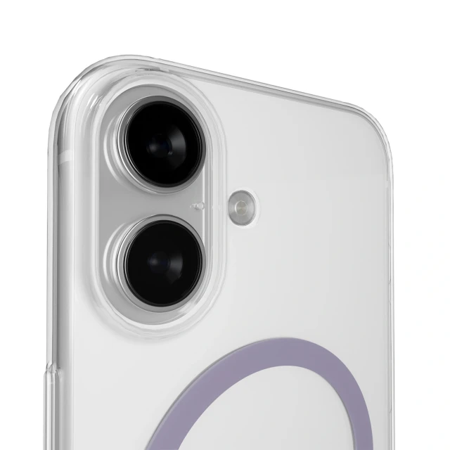 Чохол Puro Lite Mag TPU+PC для iPhone 17 прозорий з рожевим кільцем with MagSafe (8018417527203)