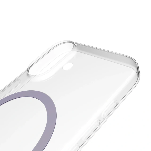 Чохол Puro Lite Mag TPU+PC для iPhone 17 прозорий з рожевим кільцем with MagSafe (8018417527203)