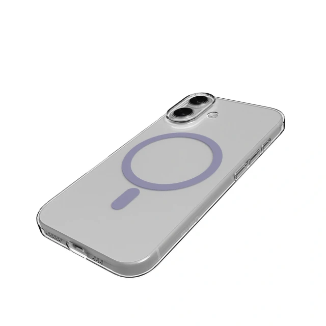 Чохол Puro Lite Mag TPU+PC для iPhone 17 прозорий з рожевим кільцем with MagSafe (8018417527203)