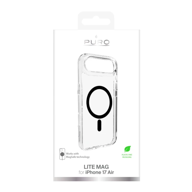 Чохол Puro Lite Mag для iPhone 17 Air Transparent with MagSafe (8018417527210)