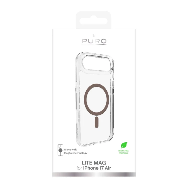Чохол Puro Lite Mag для iPhone 17 Air Transparent with MagSafe (8018417527227)