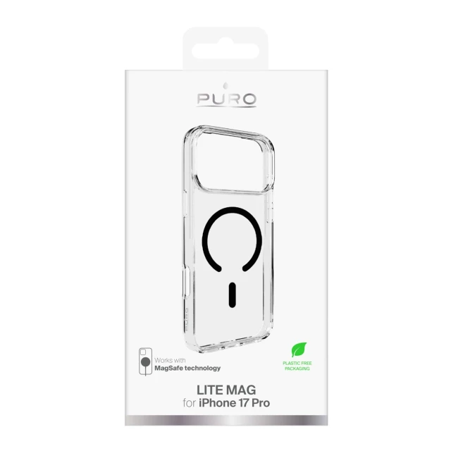 Чохол Puro Lite Mag TPU+PC для iPhone 17 Pro Transparent with MagSafe (8018417527241)