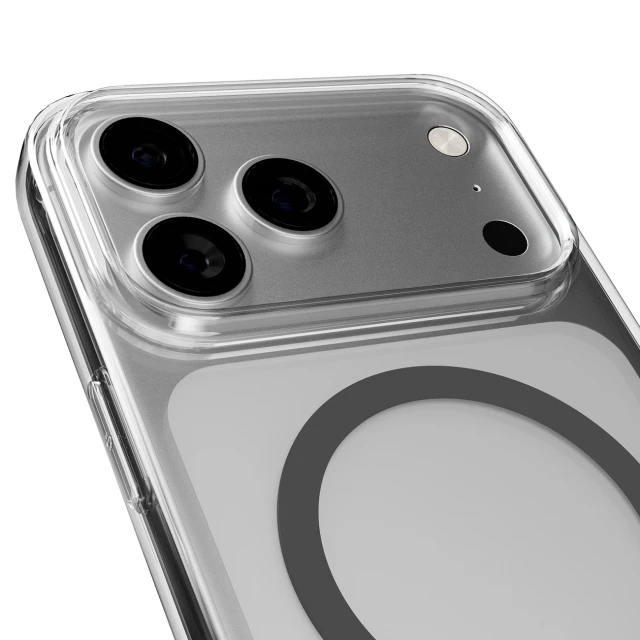 Чохол Puro Lite Mag TPU+PC для iPhone 17 Pro Transparent with Gray Ring with MagSafe (8018417527265)
