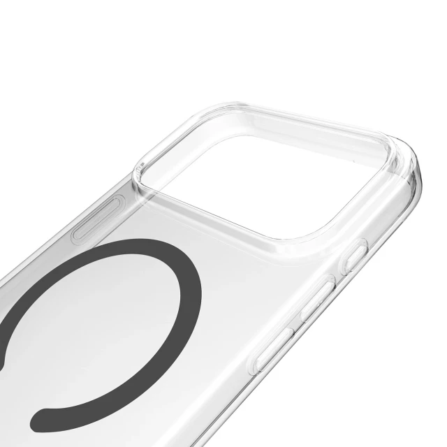 Чохол Puro Lite Mag TPU+PC для iPhone 17 Pro Transparent with Gray Ring with MagSafe (8018417527265)