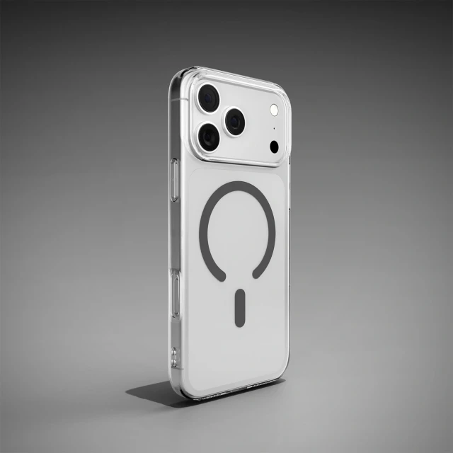 Чохол Puro Lite Mag TPU+PC для iPhone 17 Pro Transparent with Gray Ring with MagSafe (8018417527265)