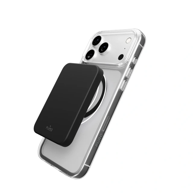 Чехол Puro Lite Mag для iPhone 17 Pro Max Transparent with Black Ring with MagSafe (8018417527289)