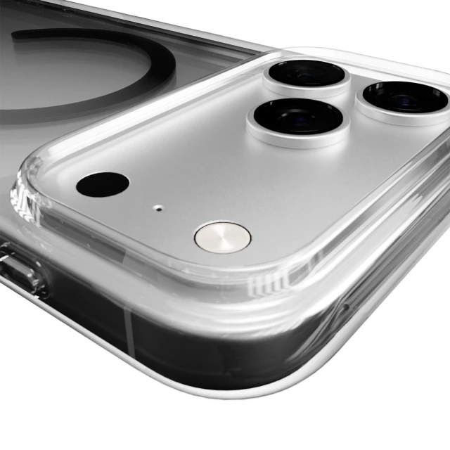 Чехол Puro Lite Mag для iPhone 17 Pro Max Transparent with Black Ring with MagSafe (8018417527289)