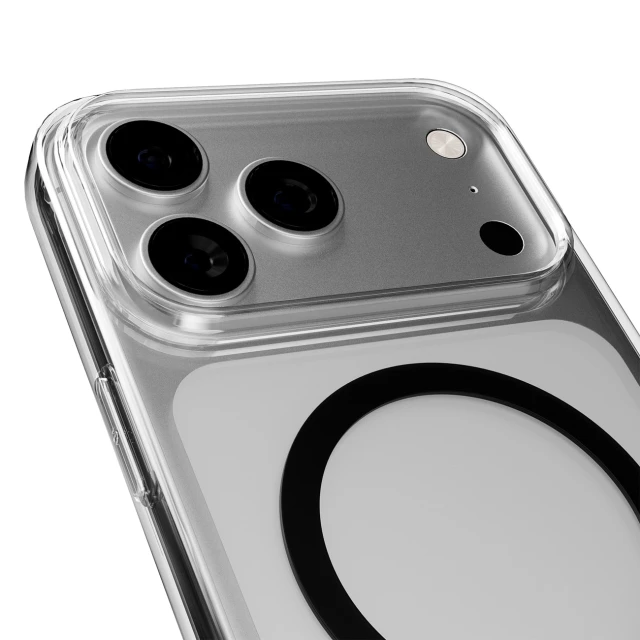 Чехол Puro Lite Mag для iPhone 17 Pro Max Transparent with Black Ring with MagSafe (8018417527289)