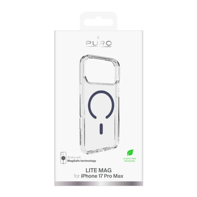 Чохол Puro Lite Mag TPU+PC для iPhone 17 Pro Max Transparent Blue with MagSafe (8018417527296)