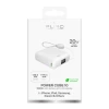 Powerbank Puro 10000mAh 20W USB-C USB-A з дисплеєм та вбудованим кабелем USB-C White (8018417528682)