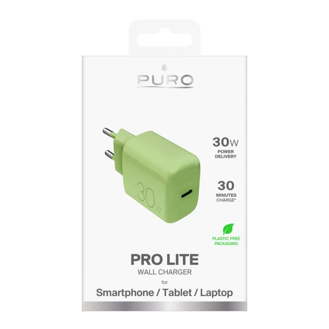 Зарядное устройство Puro Pro Lite 1xUSB-C 30W (8018417528736)