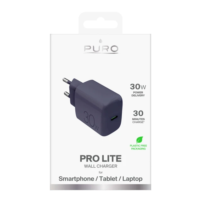 Зарядний пристрій Puro Pro Lite 1xUSB-C 30W (8018417528743)