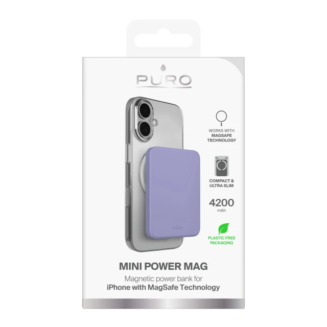 Зовнішній акумулятор Puro External Battery 4200mAh MagSafe USB-C (8018417528774)