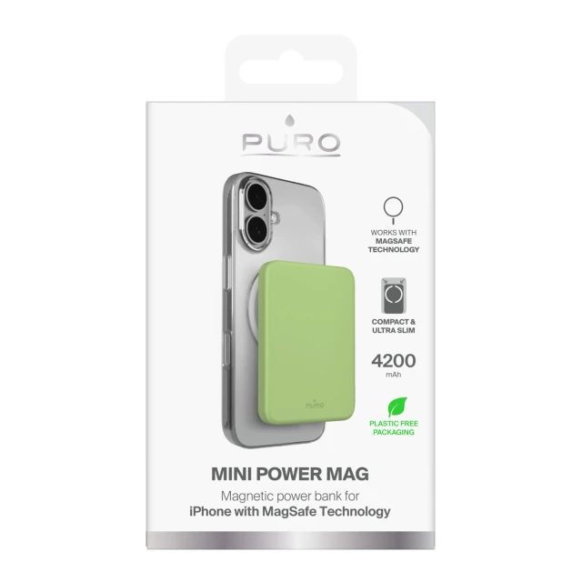Внешний аккумулятор Puro External Battery 4200mAh MagSafe USB-C (8018417528781)