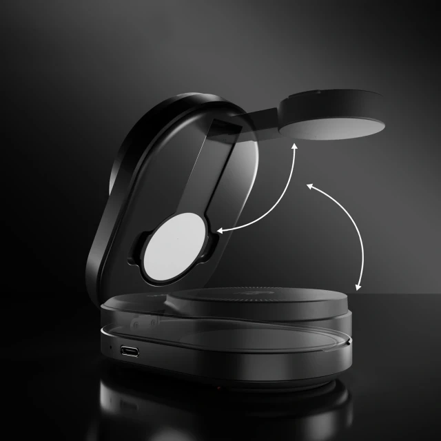 Зарядна станція SBS Qi2.2 25W 3в1 Black (8018417529283)
