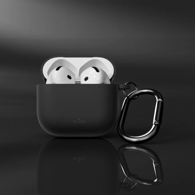 Чохол Puro Silicon Cover ICON для AirPods 4 чорний (8018417534683)