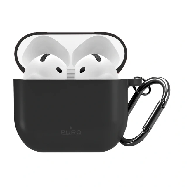 Чохол Puro Silicon Cover ICON для AirPods 4 чорний (8018417534683)