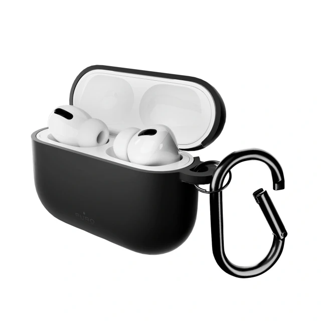 Чохол Puro Silicon Cover ICON для AirPods Pro 3 чорний (8018417534744)