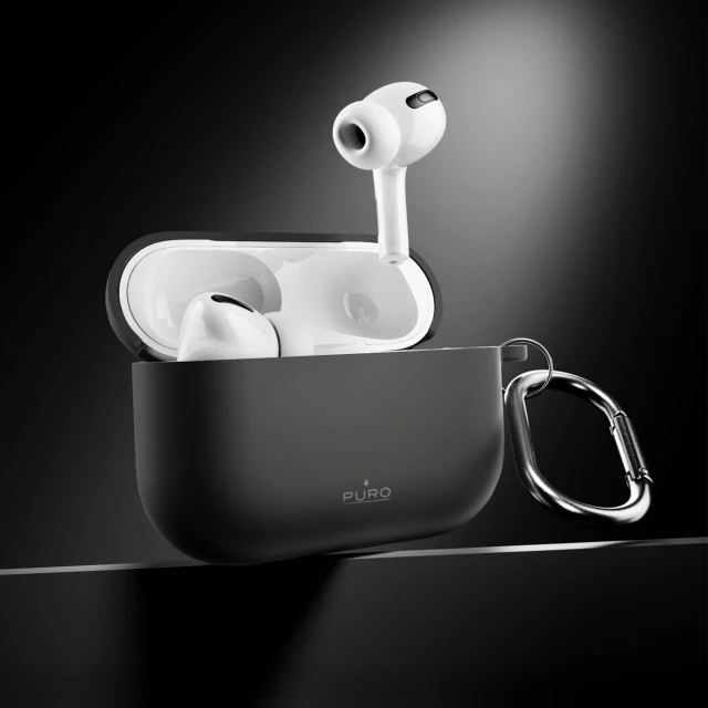 Чохол Puro Silicon Cover ICON для AirPods Pro 3 чорний (8018417534744)