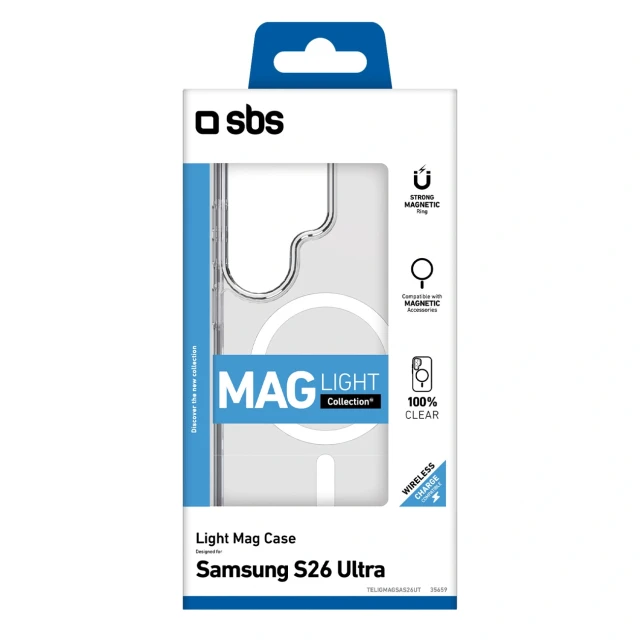 Чохол SBS Cover Light Mag для Samsung Galaxy S26 Ultra Clear with MagSafe (8018417535659)