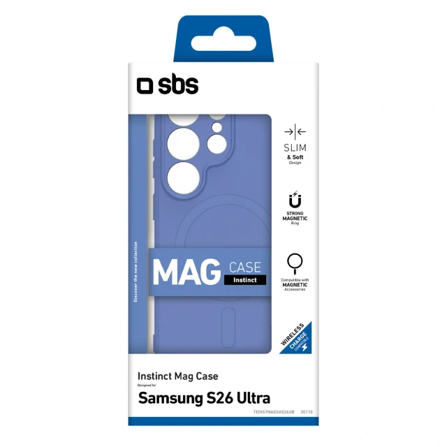 Чохол SBS Instinct Mag для Samsung Galaxy S26 Ultra Blue with MagSafe (8018417535710)